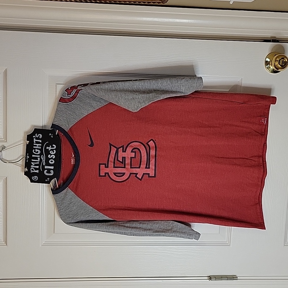 The Nike Tee St Louis Cardinals Ladies Large Top Red Gray Navy White